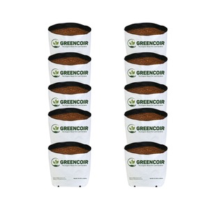 GreenCoir 2 Gallon Open Top Grow Bag 100% Coco 10 Pack